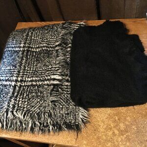 2X EXPRESS SCARF 24 X 72 24 X 82 BLACK & WHITE